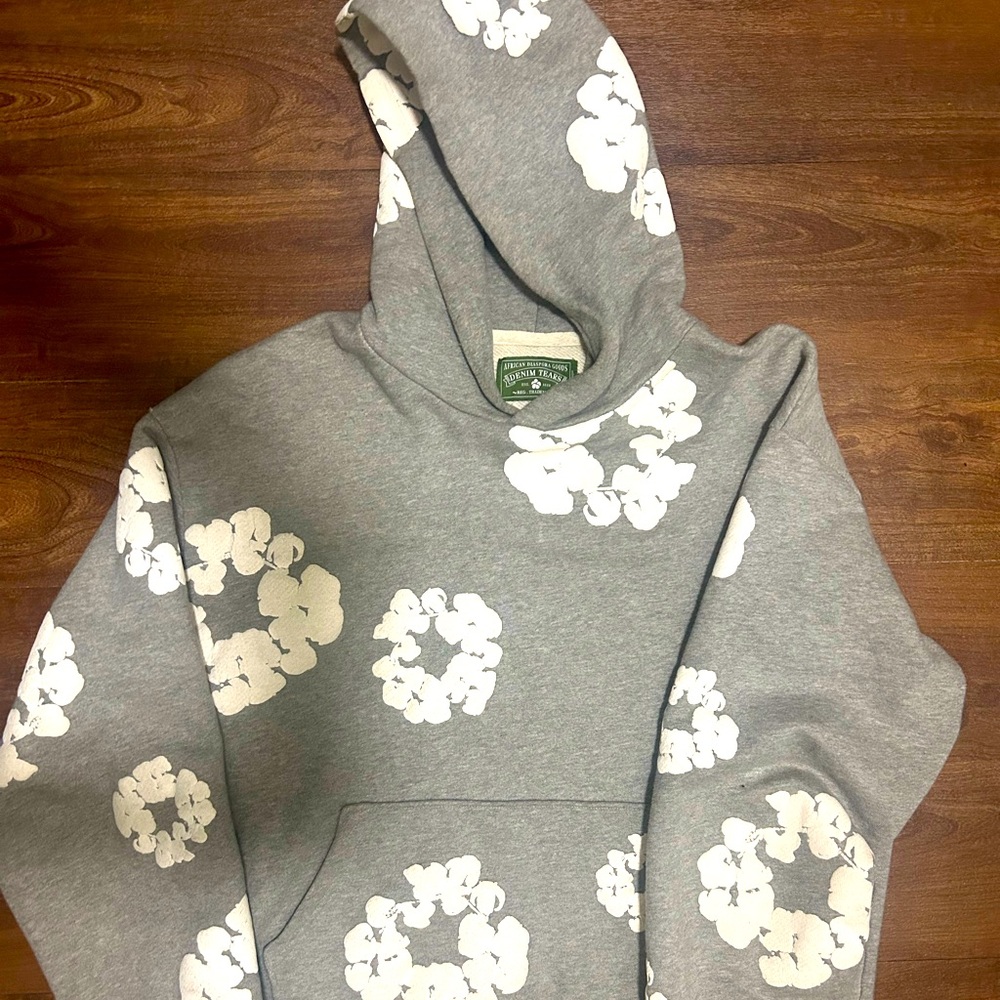 Denim Tears Hoodie Grey & White